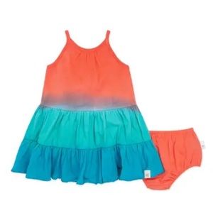 NWT Burt’s Bees Baby Dip Dye Dress Size 3-6M
